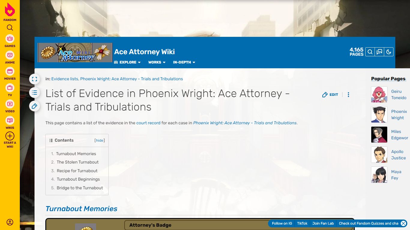 List of Evidence in Phoenix Wright: Ace Attorney - Trials and ...